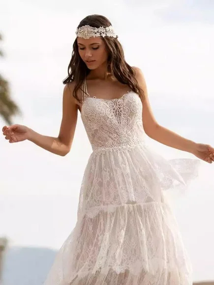 Vestido Longo Branco Renda