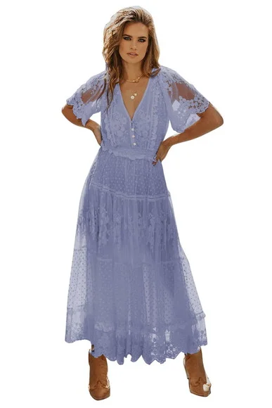 Vestido Longo Renda Tule Noiva Boyo Plus Size