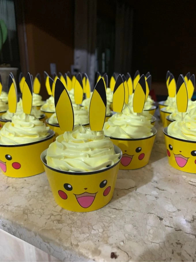 Wrapper de cupcake Pokemon pikachu